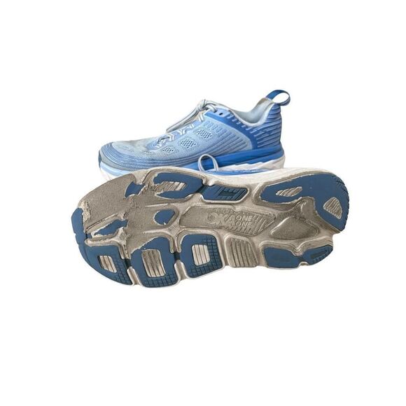 Hoka One One Womens Blue Bondi Comfy Running Lace Up Athletic Shoes Size 6.5 - Picture 7 of 8